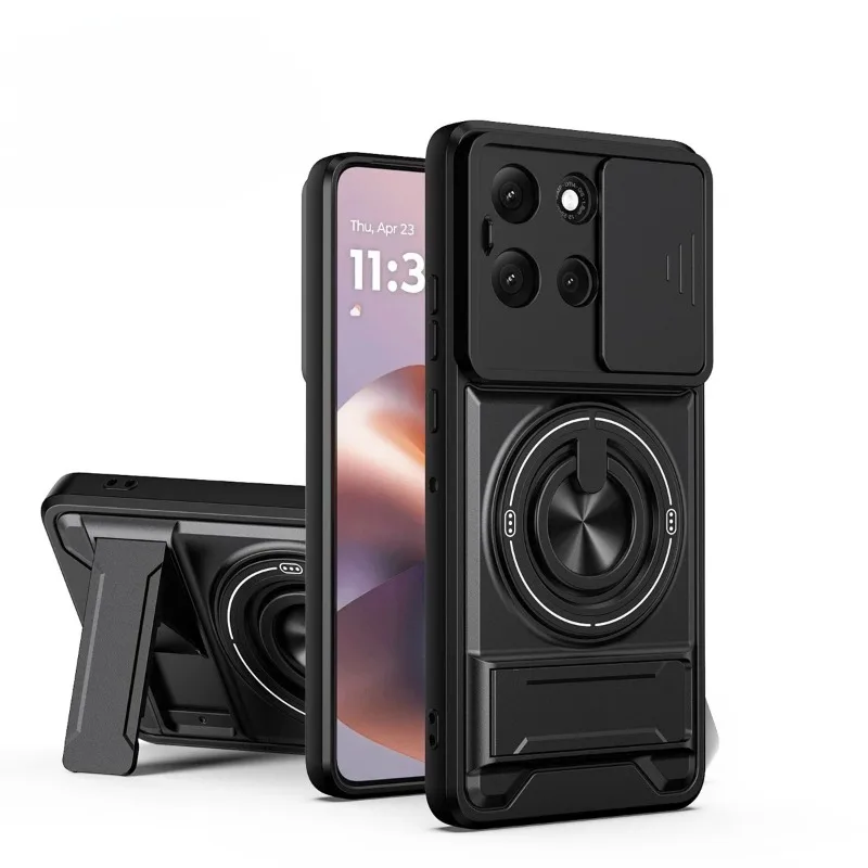Magnetic Phone Case with Slide Camera Protection & Ring Stand Cover