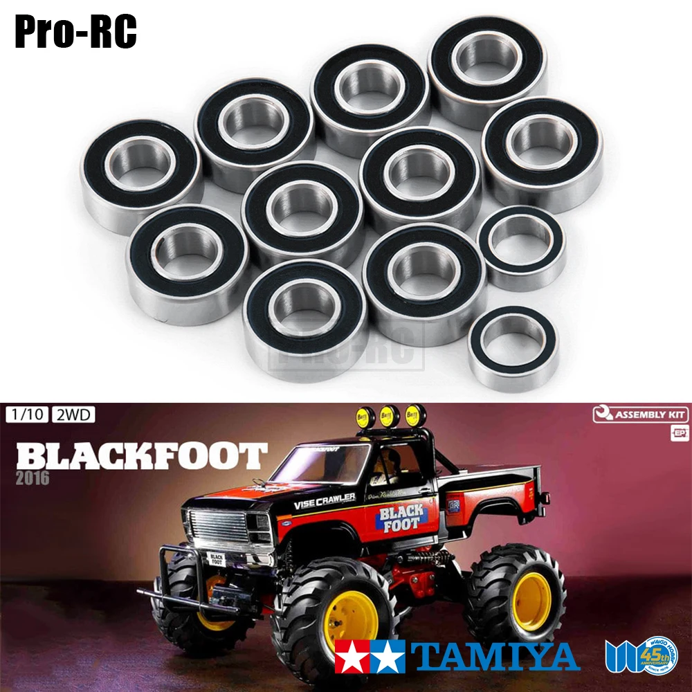 Kit Di Cuscinetti A Sfera Da 12 Pezzi In Acciaio Cromato Per Tamiya Blackfoot Monster Beetle Mud Blaster Fast Attack Rc Car