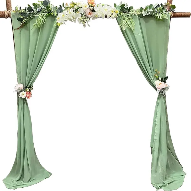 Šalvěj zelená šifon stůl runner gáza rustikální úplný stůl dekorace pro romantické svatební děťátko sprcha narozeniny večírek svatební dekorace