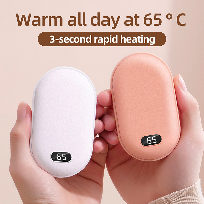Hand Warmer Power Bank 2in1 USB Rechargeable Winter Mini Hand Warmer Electric Heater Pocket Warmer high-capacity Halloween Gift