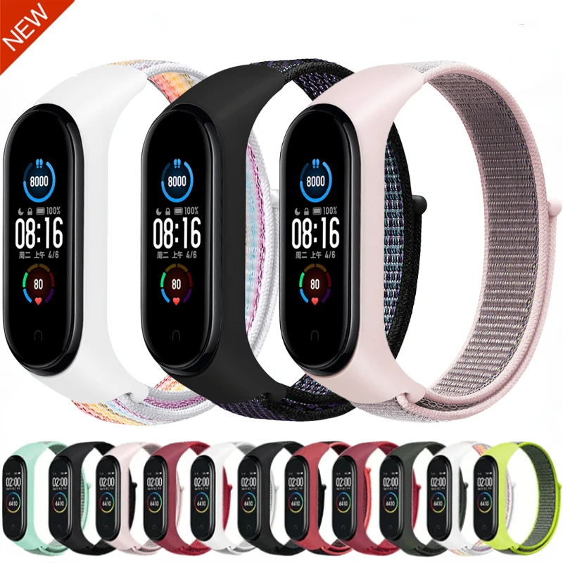 Cinturino In Nylon Per Xiaomi Mi Band 7 6 5 4 3 Sport Comodo Cinturino Traspirante Mi Band 7 6 Per Mi Band 5 Mi Band 4 Correa