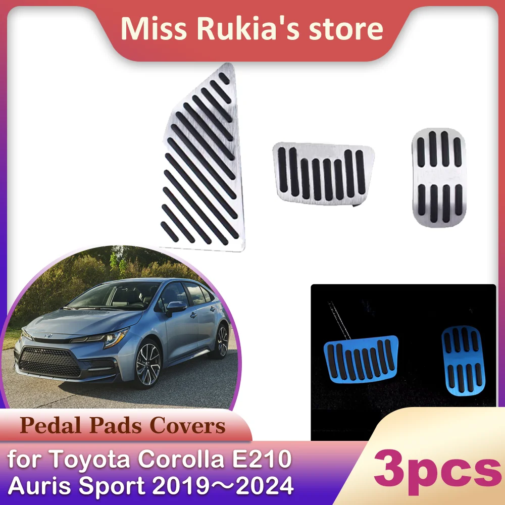 Couvre-Pédales En Aluminium Pour Toyota Corolla E180 (2014-2018) - Pédale Frein & Accélérateur - Antidérapant, Design Sportif