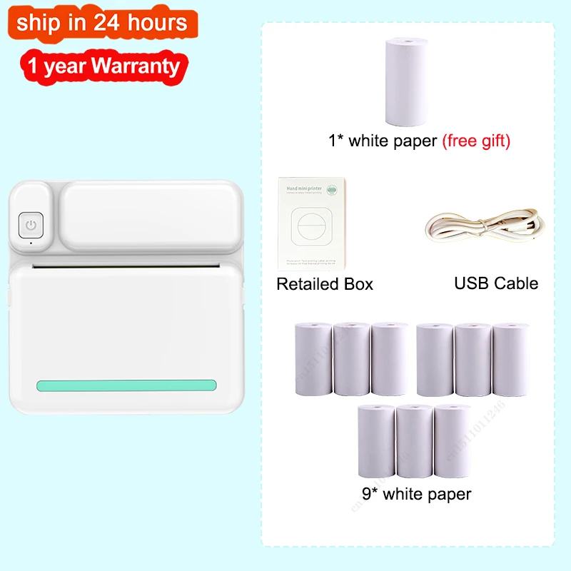 58mm Thermal Printer Bluetooth MINI Pocket Thermal Label Printer Wireless Printing Stickers Android IOS Printers Paper canon small photo printer Printers