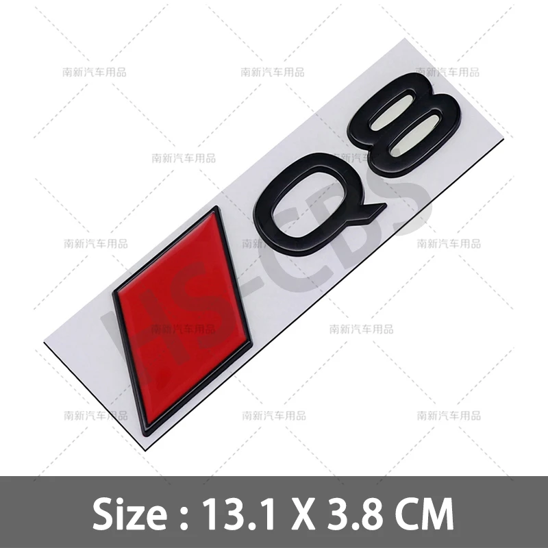 2024 neue Stil 3D Metall SQ8 S8 Q8 Logo Abzeichen Auto Hinten Stamm Emblem Aufkleber Tür Kotflügel Aufkleber Automobil Dekoration Aufkleber – Detail 18