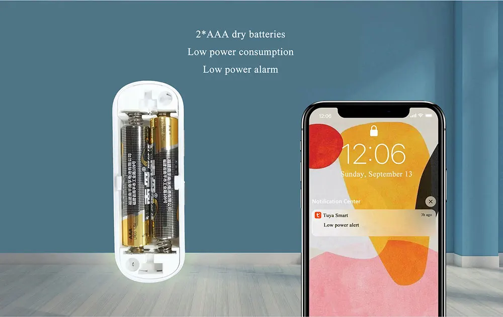 Tuya Smart Vibration Sensor Real-Time Motion Shock Alarm Work With Smart Gateway Home Security System APP Control WithoutBattery