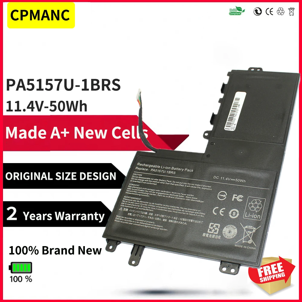 

CPMANC 50Wh 4160mAh 11.4V PA5157U-1BRS Laptop Battery For Toshiba Satelite U940 M40 M50T E55 E55T-A5320 E45T E45T-A4100