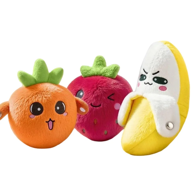 Creative Touch Interactive Induction Music Rhythm Toys Fruit Shaped Plush Toys Parent-child Interactive Fun Early Education Toys