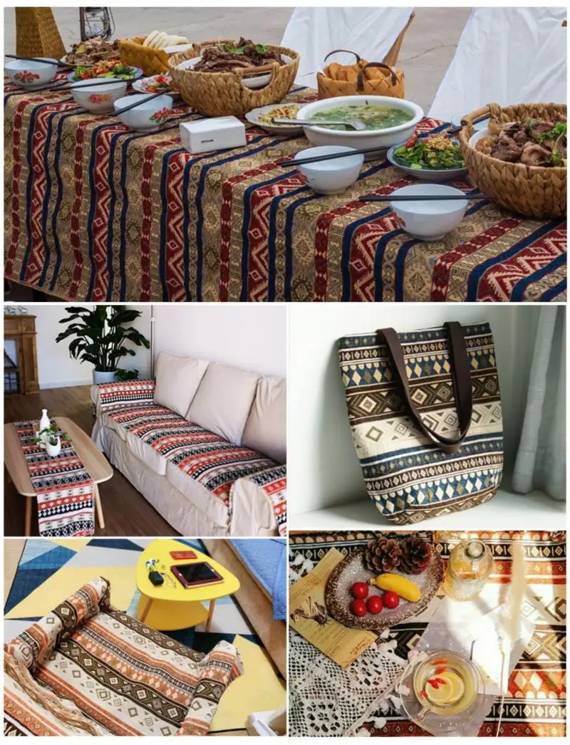 148x100cm Verdickungsmittel Chenille Jacquard Sofa Stoff Tuch Streifen Luxus Anti-Slip Sofa Abdeckung Boho Stoff Set gepäck DIY Kleidung – Detail 5