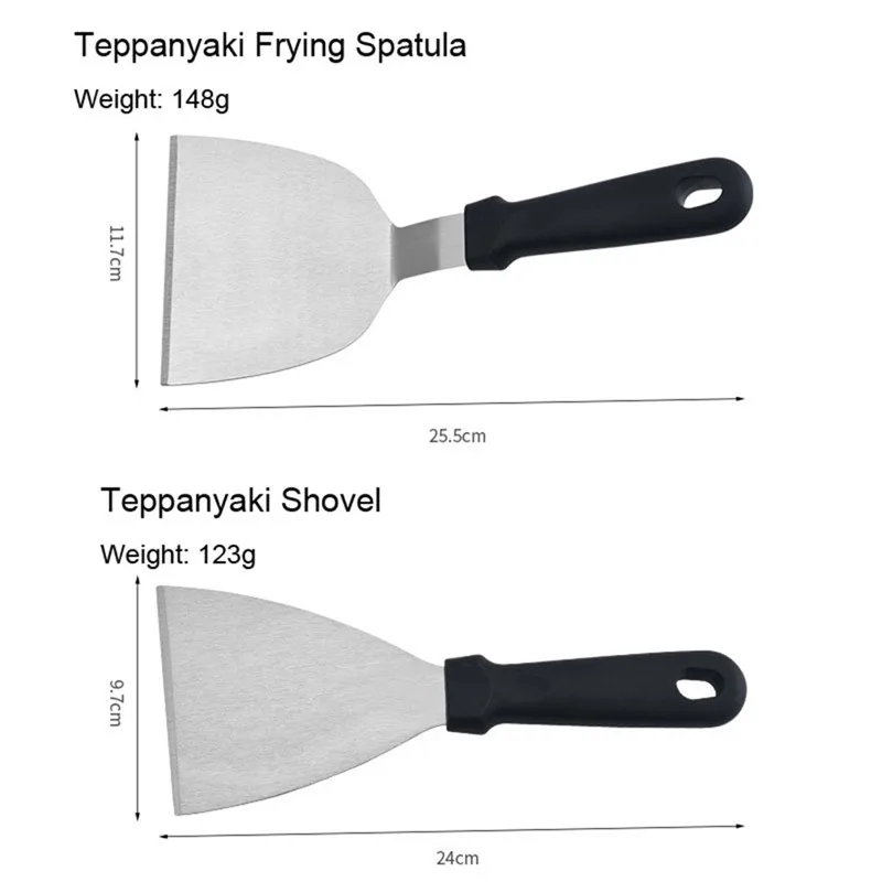 Stainless Steel Metal Griddle Spatula Hamburger Turner Scraper Pancake Flipper Great for BBQ Grill