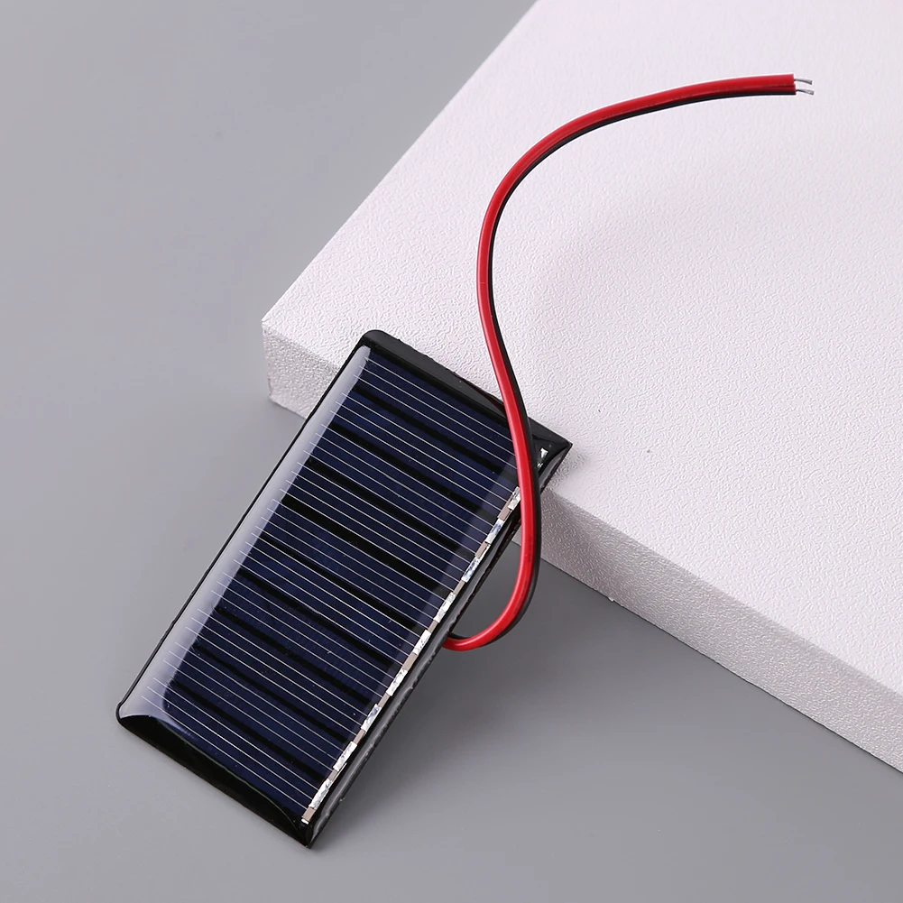 전원 은행 배터리 USB Powerbank 태양 전지 패널 0.3W 5V 폴리 실리콘 에폭시 패널 미니 태양계 DIY 모듈 와이어