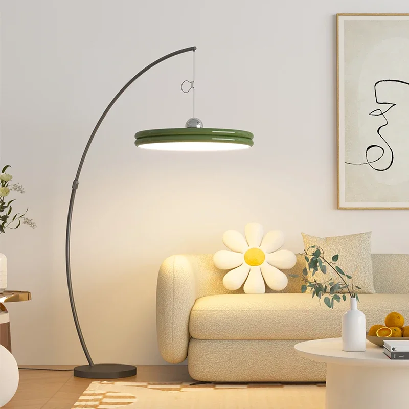 Nordic LED Floor Lamps Modern Minimalism Light Luxury Living Room Fishing  Lamp Bedroom Vertical Table Indoor Lighting Fixtures