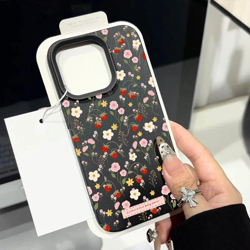 Pink Flower Pattern Soft Phone Case Cover
