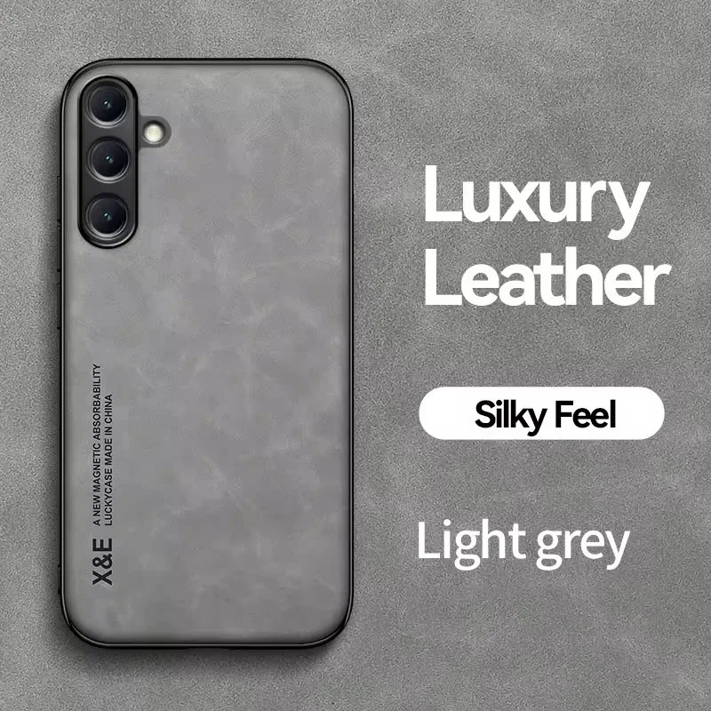 Premium Magnetic Suede Leather Shockproof Matte Silicone Case Cover