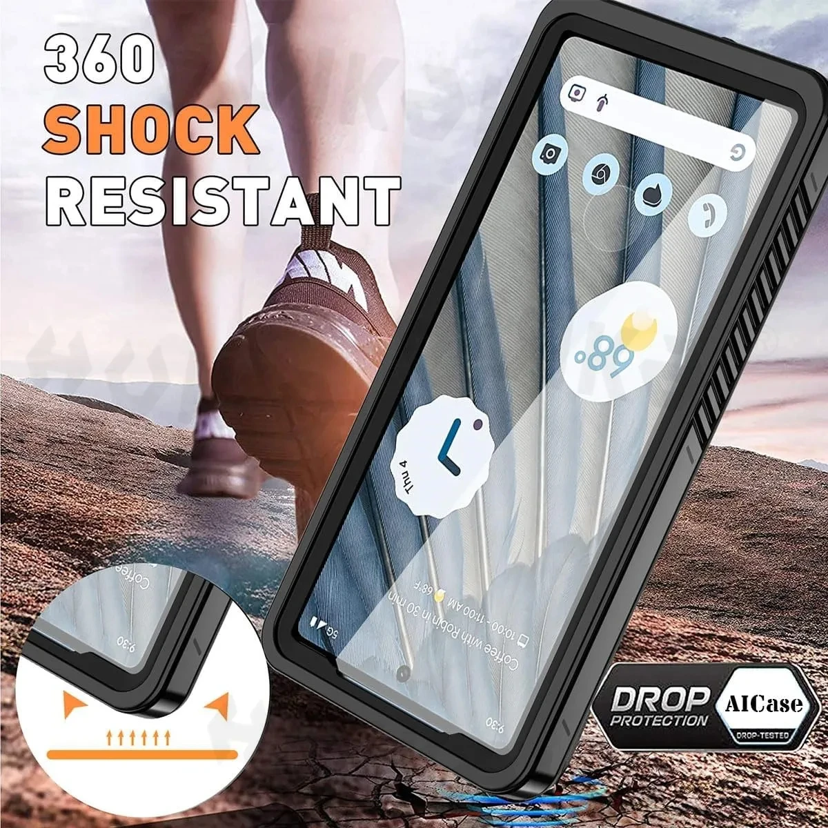 IP68 Case Waterproof For Goolge Pixel 6A Pixel 7A 9Pro XL Screen