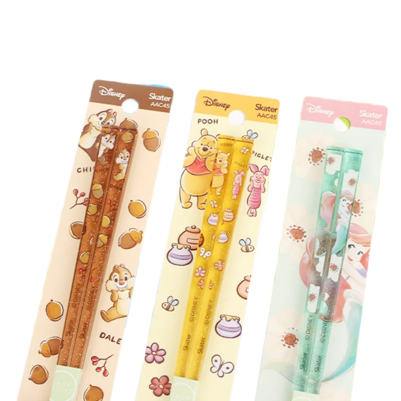 Miniso Disney Bacchette Pooh Orso Bambino Portatile 21Cm Bacchette Kawaii Studente Resina Bacchette Trasparenti Regalo All'Ingrosso