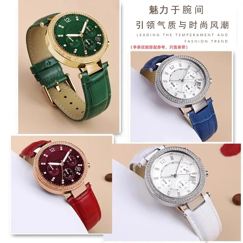 Luxurious Genuine Leather Watch Strap – Premium Cowhide Calfskin, Various Sizes Available