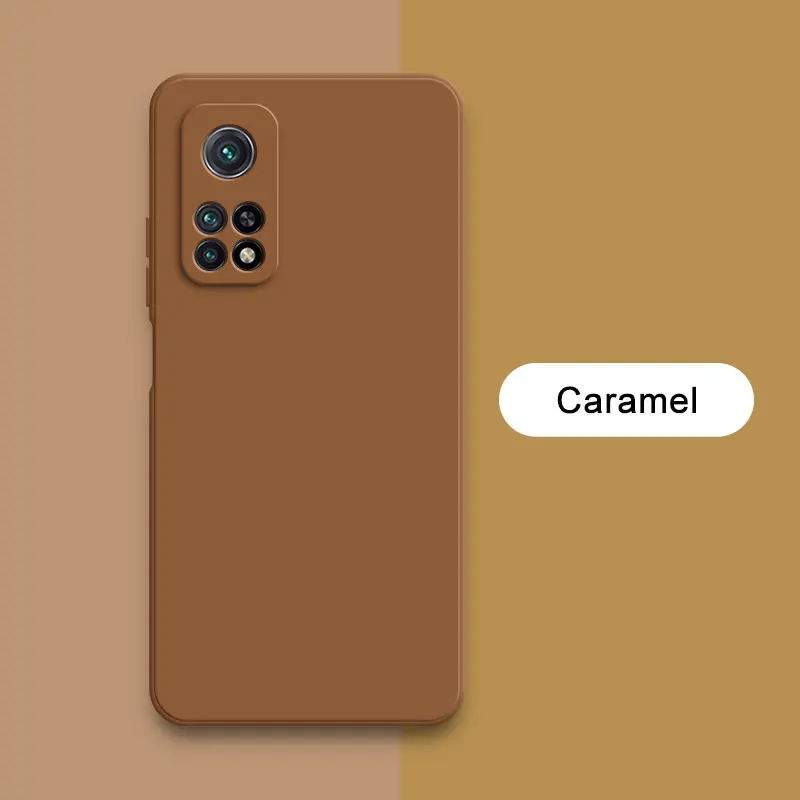 Premium Square Liquid Silicone Soft Candy Protective Phone Case