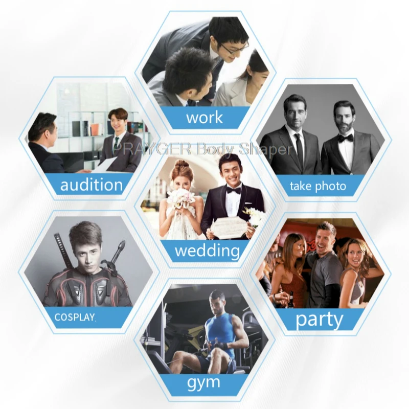 Summer Men's Body Shaping Underwear Corset Muscle Shirt Removable Pad Abdomen Power Invisible Top