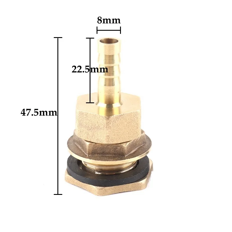 1pcs 1/2" Thread Fish Tank Adapter And Pagoda Connector Swivel Fitting Water Tank Copper Adapter Irrigation Water Hose Connector