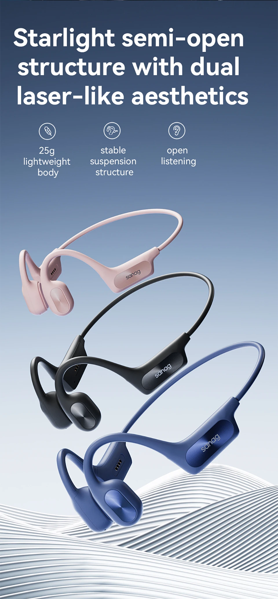 Sanag A50S Pro Bone Conduction Wireless Earphones description image 12