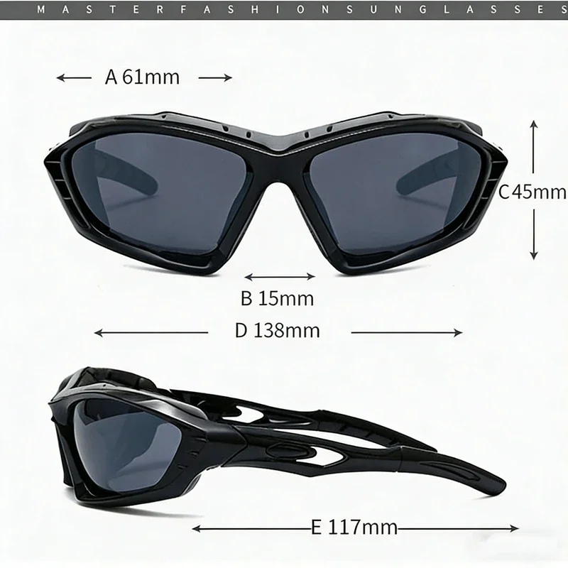 폼 패드가 있는 UV 차단 방풍 사이클링 선글라스, 남녀 공용 야외 스포츠 선글..