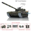 Henglong Soviet T72 RC Tank 1:167.0 3939 360° Turret Red Eyes Armor Remote Controled Vehicles TH20572 2