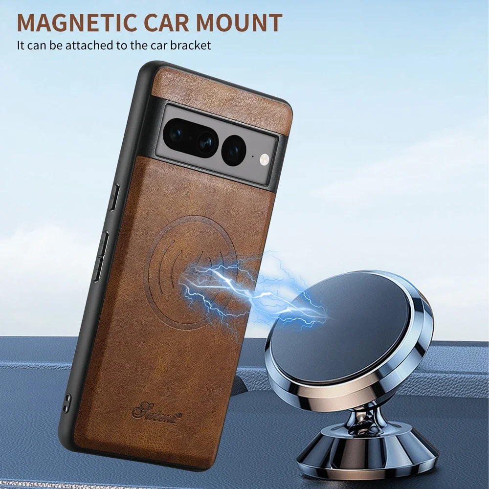 Premium Magnetic Leather Wallet Phone Case with Kickstand and Card Holder
