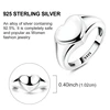Bague en argent sterling 925 véritable, forme de cœur, trèfle, bijoux pour femmes, cadeau d'anniversaire, de fiançailles