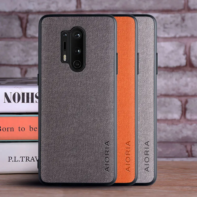 Premium Textile Leather Case with TPU and PC Back - Enhanced Camera Protection Design