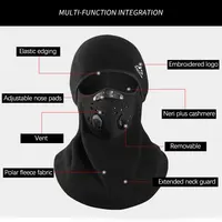 Windproof Anti-dust Full Face Mask Motorcycles Riding Mask Outdoor Warm Mask Suitable For Skiing Snowboarding Winter Sports 2