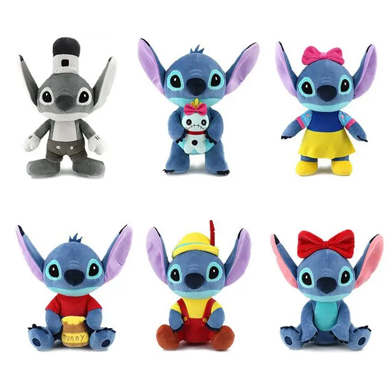 

Мультипликационные периферийные детские игрушки Disney, милая плюшевая игрушка Стич Лило и Стич, модель детской модели, подарок на день рождения