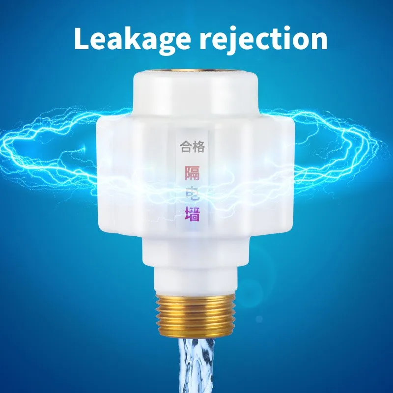 Bathroom Electric Water Heater Electrical Wall Joints Leakage Valve Home Shower Anti-Electric Shock Protection Wall Device