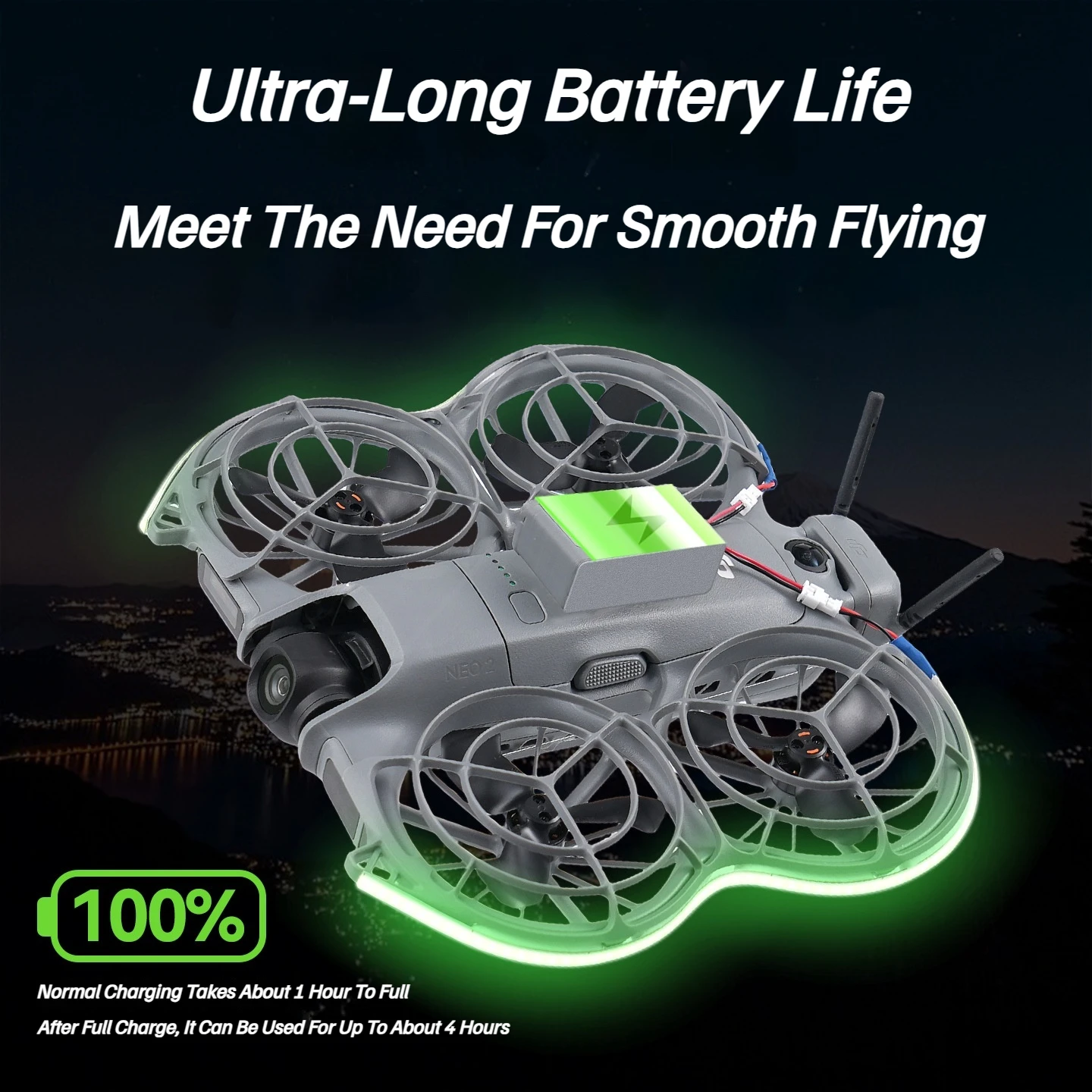 Enhanced LED Light Strip for Drones - Adjustable Brightness & Waterproof Design for Night Flights