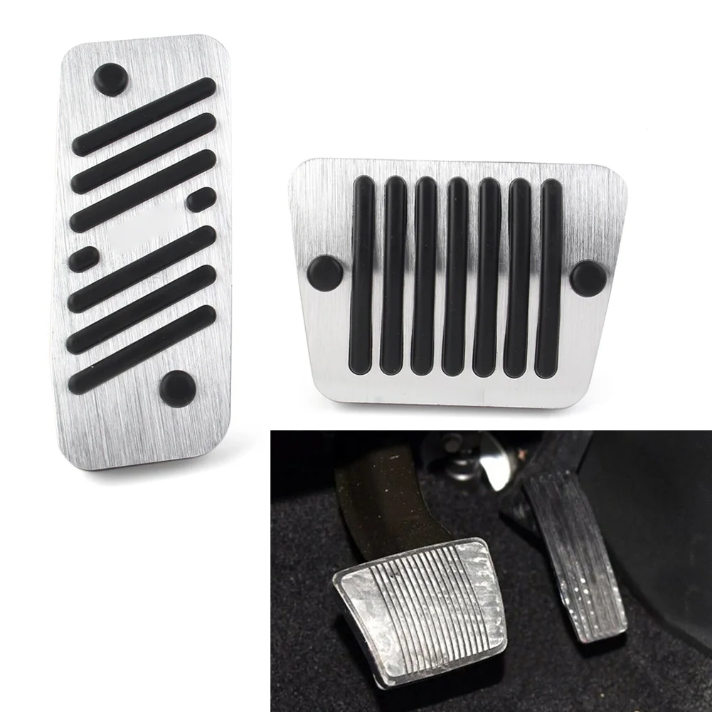 Aluminum Car Gas Fuel Pad Brake Pedal Cover For Jeep Cherokee KL 2014 2015 LHD Only