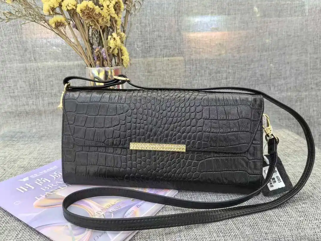 Alligatormuster Echtledertasche für Damen Echtes Rindsleder Clutch Handtasche Mode Damen Schulter- oder Umhängetaschen – Detail 5