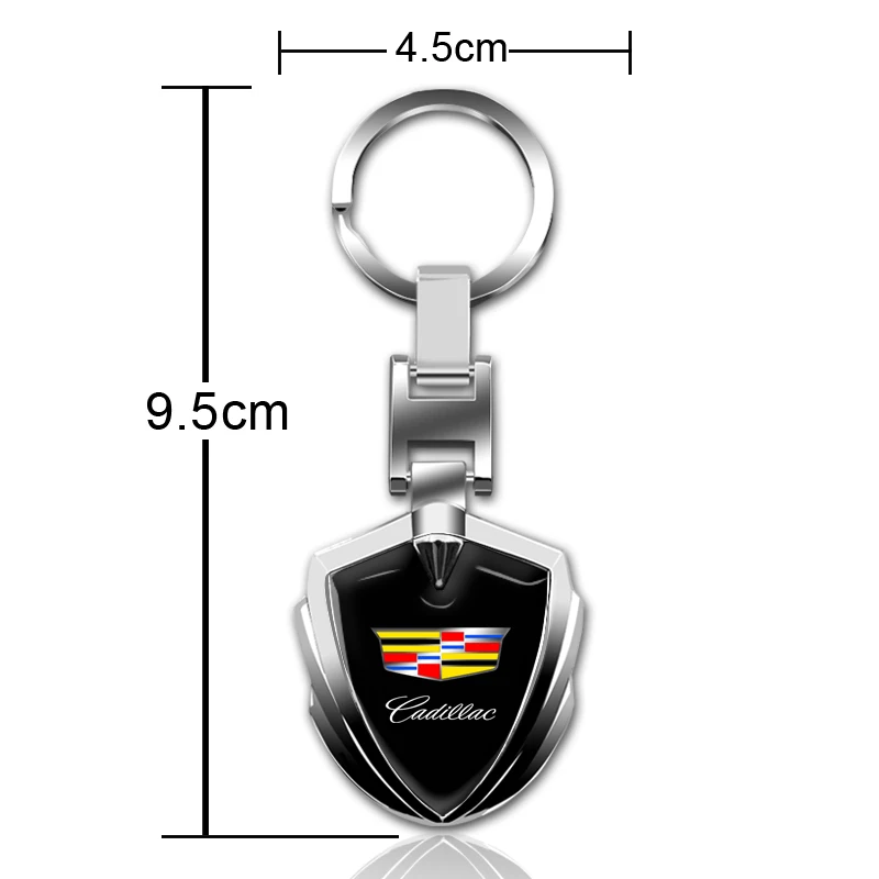 3D 금속 합금 자동차 키체인 구름 패턴 방패 키링 액세서리 캐딜락 SRX ATS XTS CT4 CT5 CT6 XT4 XT5 XT6용