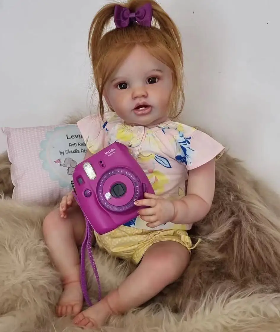 FBBD Customized Limited Supply24inch Reborn Baby Lottie With Hand-Rooted Hair Already Finished Doll Christmas GIft