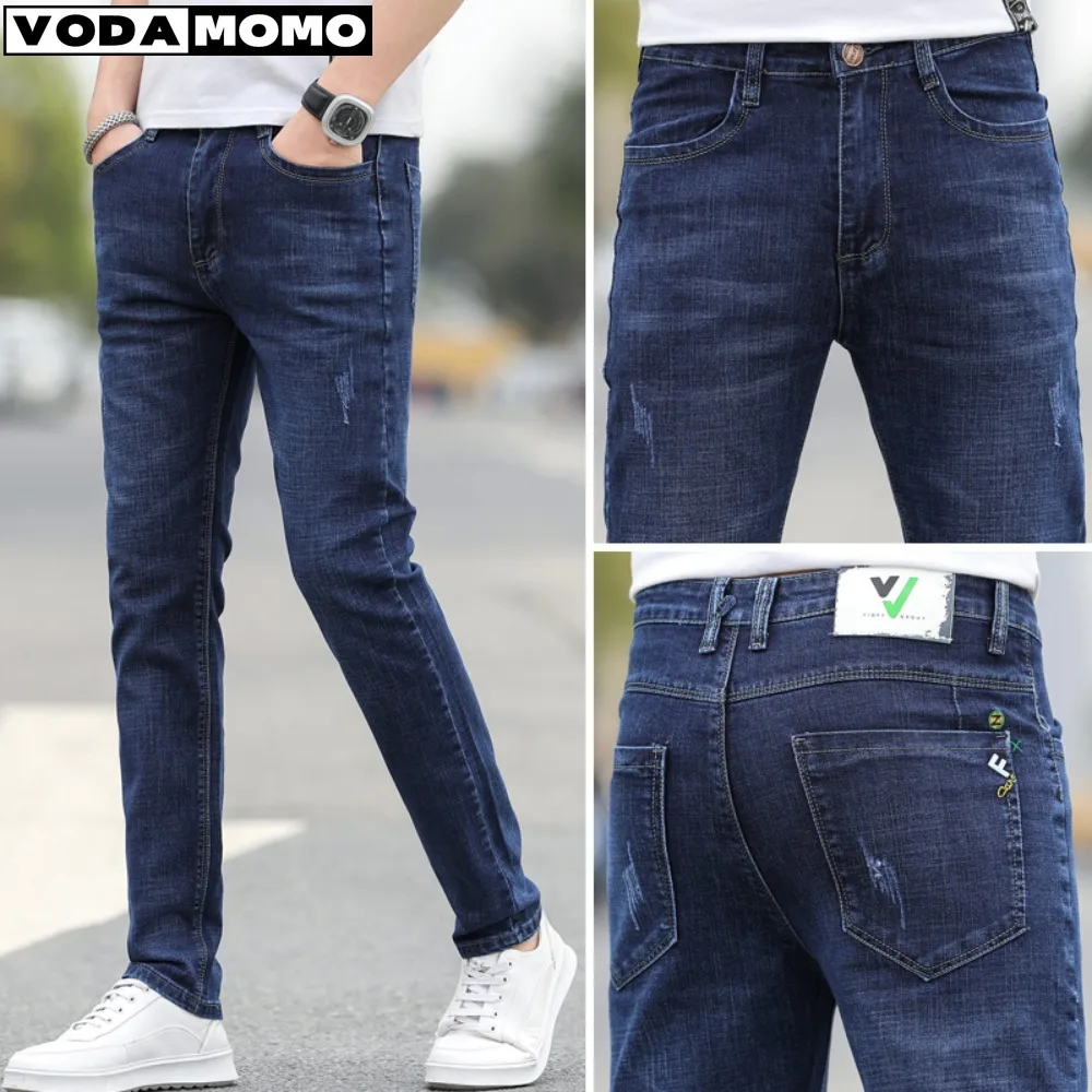 

Stretch Baggy Jean Mens 2023 Spring Autumn Loose Straights Vintage Business Casual Trousers Distressed Size Denim Men Pants