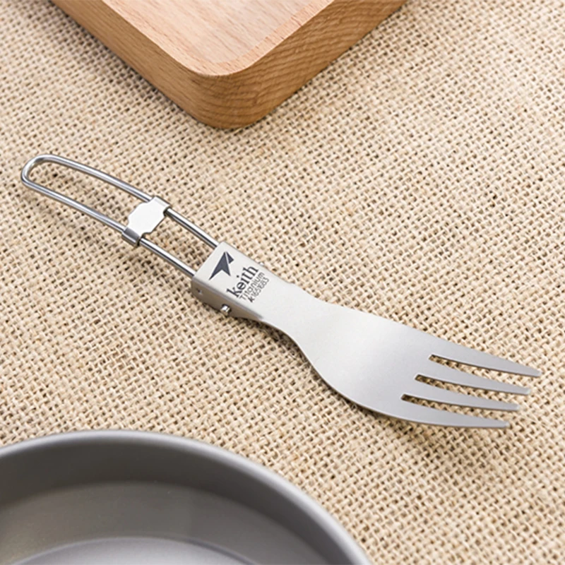 Keith Titanium Fork Folding Cutlery Lightweight Portable Outdoor Picnic Camping Tableware camping cutlery,portable tableware,titanium tableware