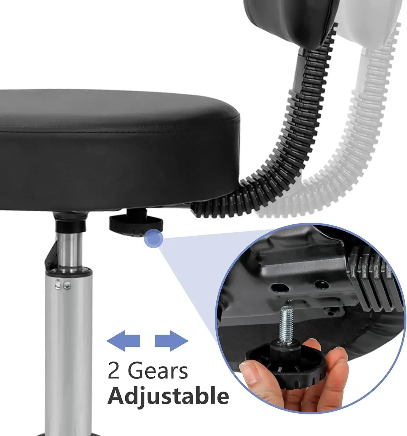 Rolling Stool Chair Adjustable Salon Stool Pu Leather Pedicure Tattoo Office Massage Spa Stools Chair