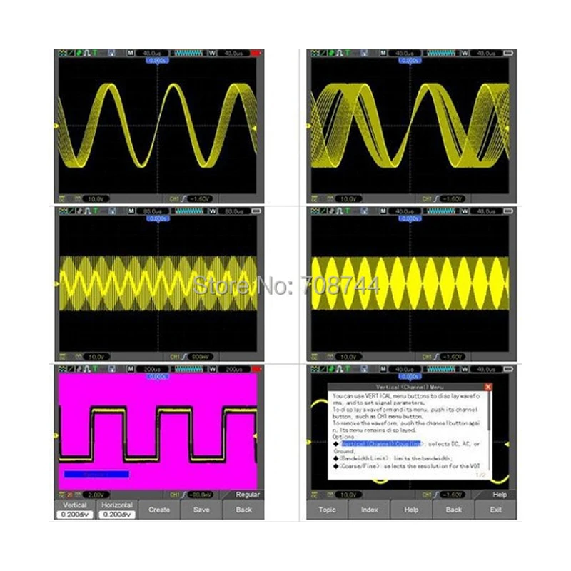 Hantek DSO8202E Oscilloscope High Bandwidth 200MHz Oscilloscope 1GS/s  Sample Rate 2M Memory Depth. Recorder AliExpress