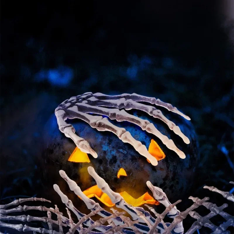 Halloween Gruseliges Skelett Hand Klaue Prop Knochen Hand Ornament Spukhaus Bar Dekoration Streich Horror Party Display – Detail 4
