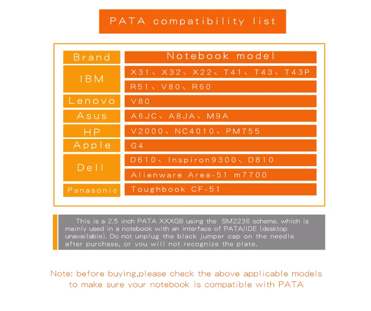 dur interne ssd pata pour ordinateur portable ibm dell