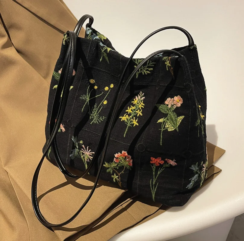 

Luxury Brand Large Flowers Tote Bag New High-quality Fabric Women's Designer Handbag High Capacity Shoulder Bags Handbags