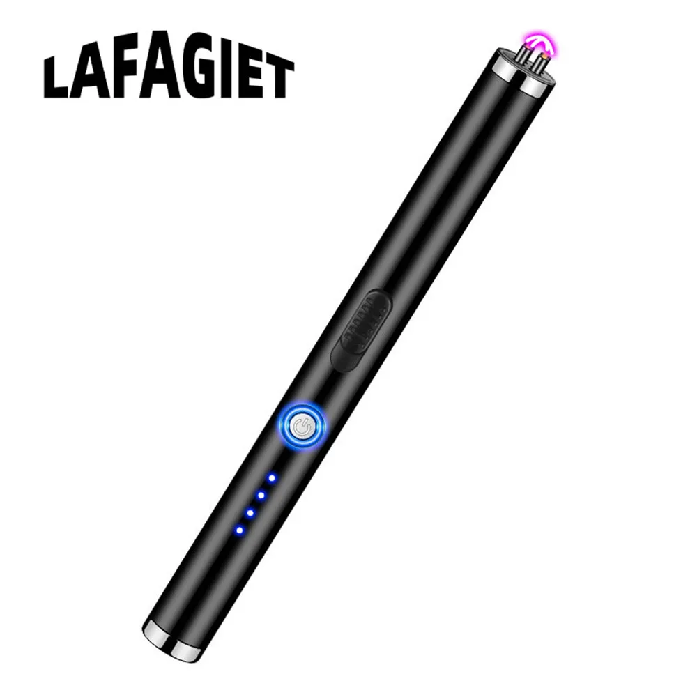 Accendino lungo elettrico USB antivento ricaricabile LED arco al Plasma  candela senza fiamma accendini insoliti BBQ cucina fornello a Gas  all'aperto - AliExpress