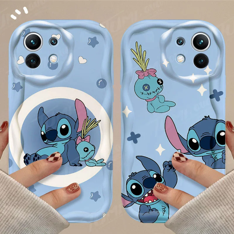 thumbnail image 2 of Funda de dibujos animados Disney Stitch Wave para Xiaomi Mi 13T Pro 12T 11 Lite 5G NE 11i 12 13 10T 10i POCO X3 Pro NFC X4 GT X6 X5 F3 F4 F5, 2 of 5
