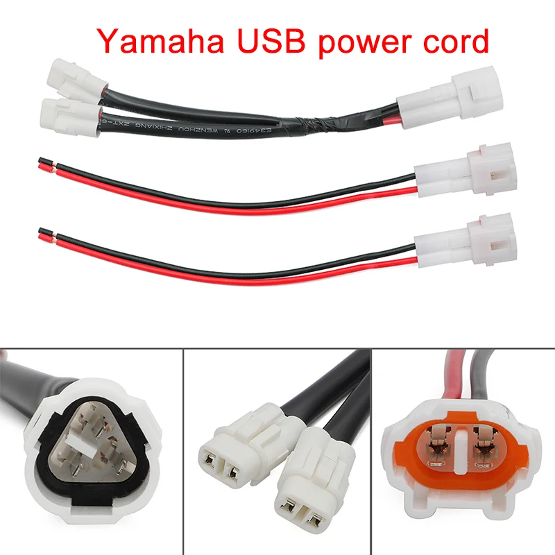 Motorcycle Power Outlet Splitter Kit For Yamaha Tenere 700 Super Tenere Conector USB Charger Cable Set With Port Splitter Kit motorcycle carburetor repair kit for yamaha xtz750n super tenere yzf750r 4hn yzf750 r floating needle gasket