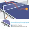 Portable Mid-Size Ping Pong Table Set 6x3ft - Folding Table Tennis Game with Net, 2 Paddles & 3 Balls - Easy Assembly - Indoor/Outdoor Use - Ideal for Adults & Teens