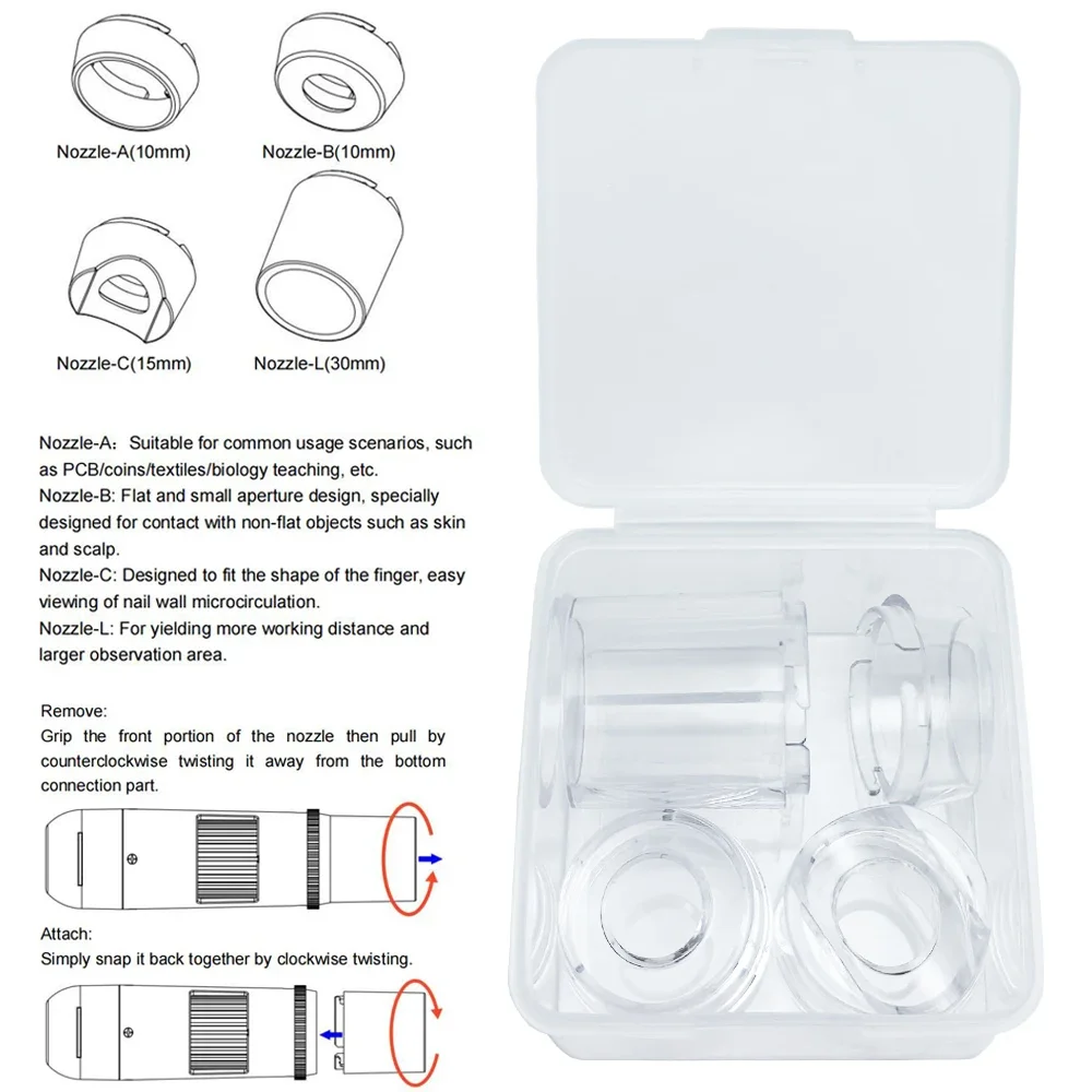 Microcirculation Digital Microscope With Curved Finger Grooves Nozzle 3