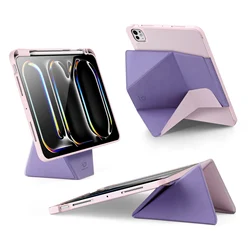 Premium Tablet Case with Pen Holder and Multi - Angle Stand for Enhanced Protection and Convenience (Pink)